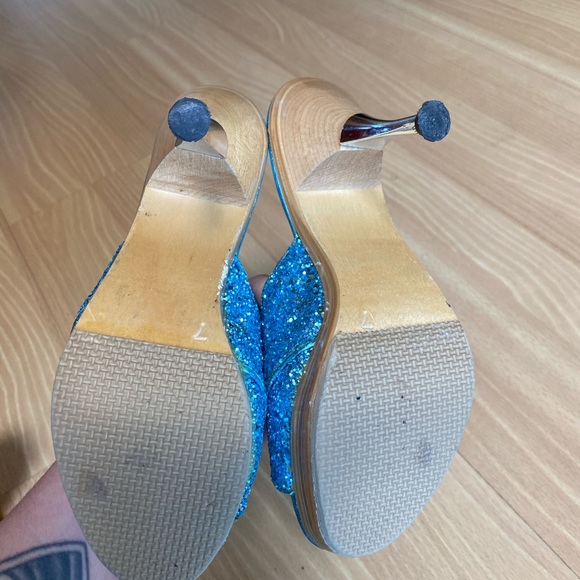 Betsey Johnson Shoes | Betsey Johnson Polly Pumps Glitter Mules | Poshmark